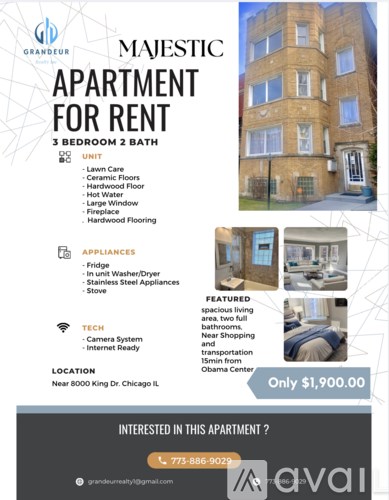 8015 South Eberhart Avenue 3 Beds Apartment for Rent
