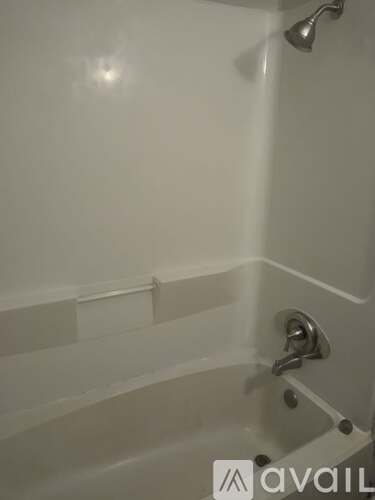 A shower area with a faucet and a shower head.