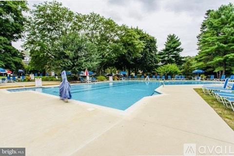 A bright, sunny day at the outdoor pool.