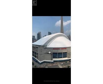 Rogers Centre is a large stadium with a white dome.