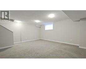 A spacious room with a window and carpeted floor.
