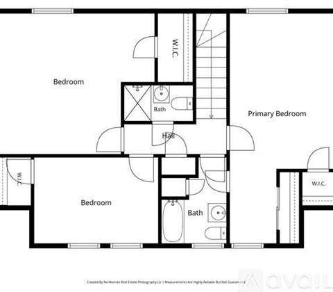 A floor plan shows a primary bedroom with a bath and a hallway.