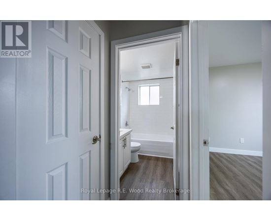 A white door with a Royal LePage logo on it.