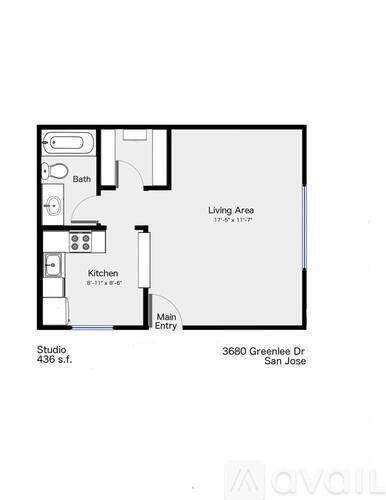 3680 Greenlee Drive Studio Apartment for Rent