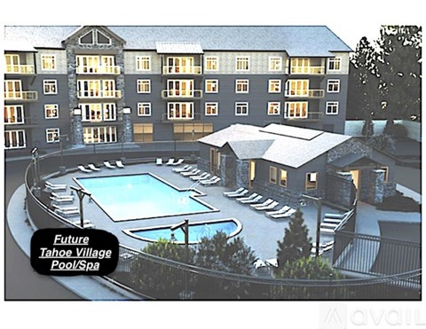 A rendering of a future Tahoe Village pool and spa area.