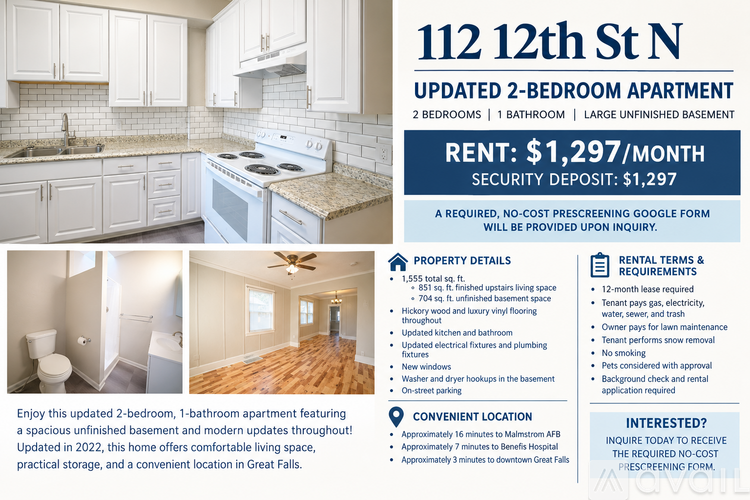112 12th St N 2 Beds Apartment for Rent - Photo gallery 1