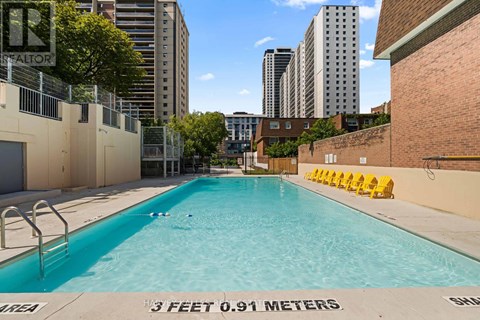 A swimming pool with a depth of 3 feet.