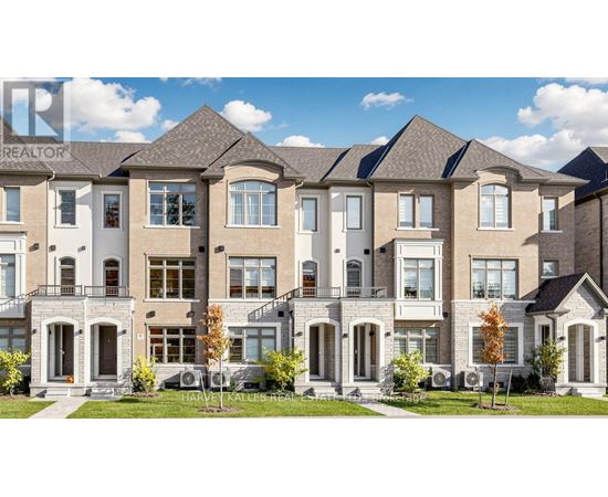 A row of houses with the word REALTOR on the top left.
