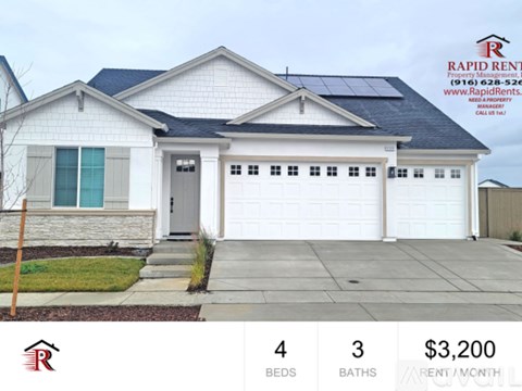 A house for rent is listed for $3,200 per month.