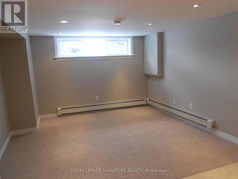 A well-lit room with a window and carpeted floor.