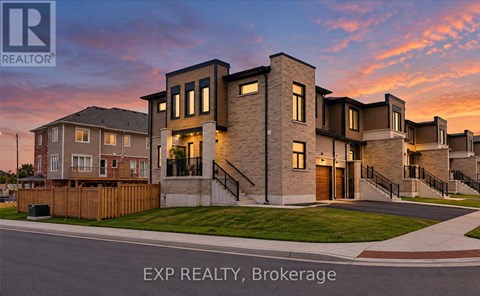 A modern house with a large front yard is for sale through EXP REALTY, Brokerage.