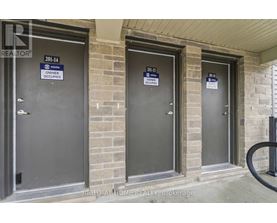 Three doors with signs on them that say 201-14 and 201-15.