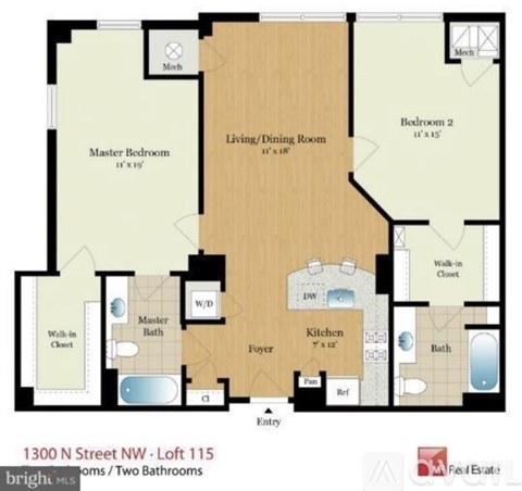 1300 N Street Northwest 2 Beds Apartment for Rent