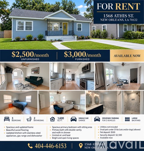 1568 Athis Street 3 Beds Apartment for Rent