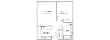 One Bedroom (Income Limits Per Household: 1 person -  $39,660/ 2 person $45,360)