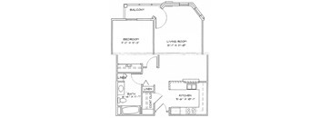 One Bedroom w/Patio (Income Limits Per Household: 1 person -  $39,660/ 2 person $45,360)