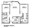 Two Bedroom w/Patio (Income Limits Per Household: 1 person - $35,460/ 2 person $40,560)