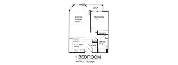One Bedroom with Patio