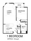 One Bedroom with Patio