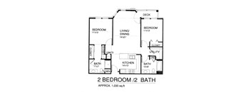 Two Bedroom Two Bath w/Patio
