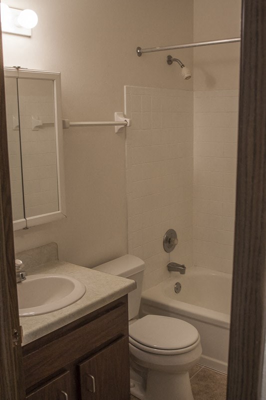 a bathroom with a sink toilet and a shower