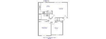 2 Bedroom, 1 Bath B