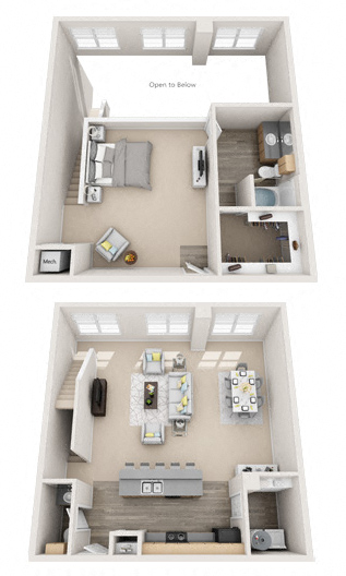 D_2100 Combined Floor Plan at Artisan Apartments & Shops, Austin, TX 78729