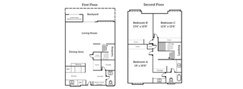3 Bedroom, 1.5 Bathroom Floor Plan at Suntree