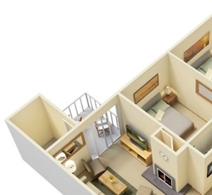 Two Bedroom | One Bathroom