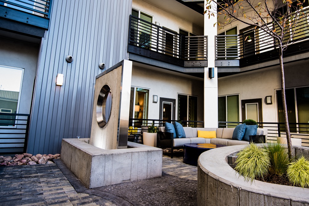 Hartley Flats - Denver, CO - zen courtyard