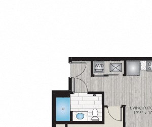 Platte I Studio LoHi Platte I floor plan Denver, CO Apartments