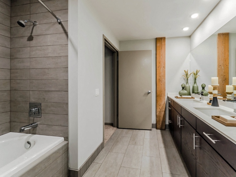 Chicago luxury apartment with a bathroom in a loft
