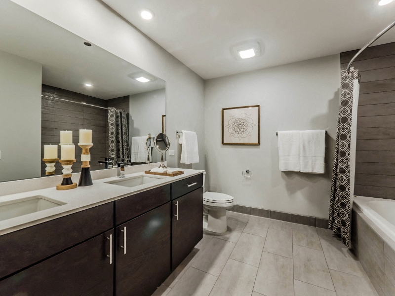 Chicago luxury apartment with a bathroom in a loft