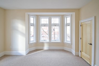 Living room with window nook