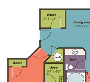 Eclipse Floorplan Eclipse Floorplan at Abberly Crossing Apartment Homes by HHHunt, Ladson, 29456