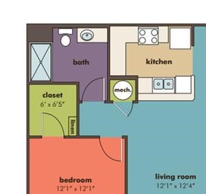 Lotus Floorplan Lotus Floorplan at Abberly Crossing Apartment Homes by HHHunt, Ladson, South Carolina