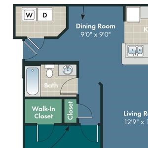 The Britain Floorplan The Britain Floorplan at Abberly Pointe Apartment Homes by HHHunt, Beaufort