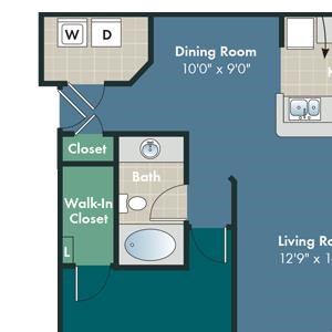 The Carolina Floorplan The Carolina Floorplan at Abberly Pointe Apartment Homes by HHHunt, South Carolina, 29935