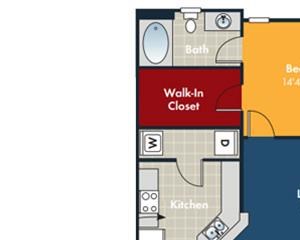 Vista Floorplan Vista Floorplan at Abberly Chase Apartment Homes by HHHunt, Ridgeland, South Carolina