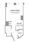 Floor plan Apartment floor plan at Hubbard Place, Chicago, 60654