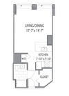 Floor plan Apartment floor plan at Hubbard Place, Chicago, IL 60654