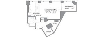 Convertible_hub 11a Floor plan at Hubbard Place, Chicago, IL