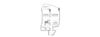 One Bedroom_hub 03 Floor plan at Hubbard Place, Chicago