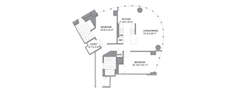 Two Bedroom_hub 12a Floor plan at Hubbard Place, Illinois