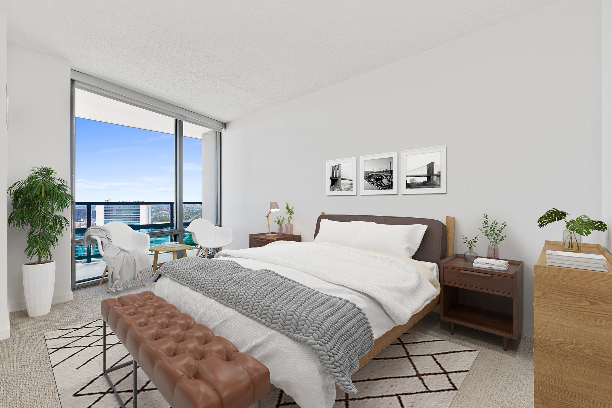 Gorgeous Bedroom at Kingsbury Plaza, Chicago