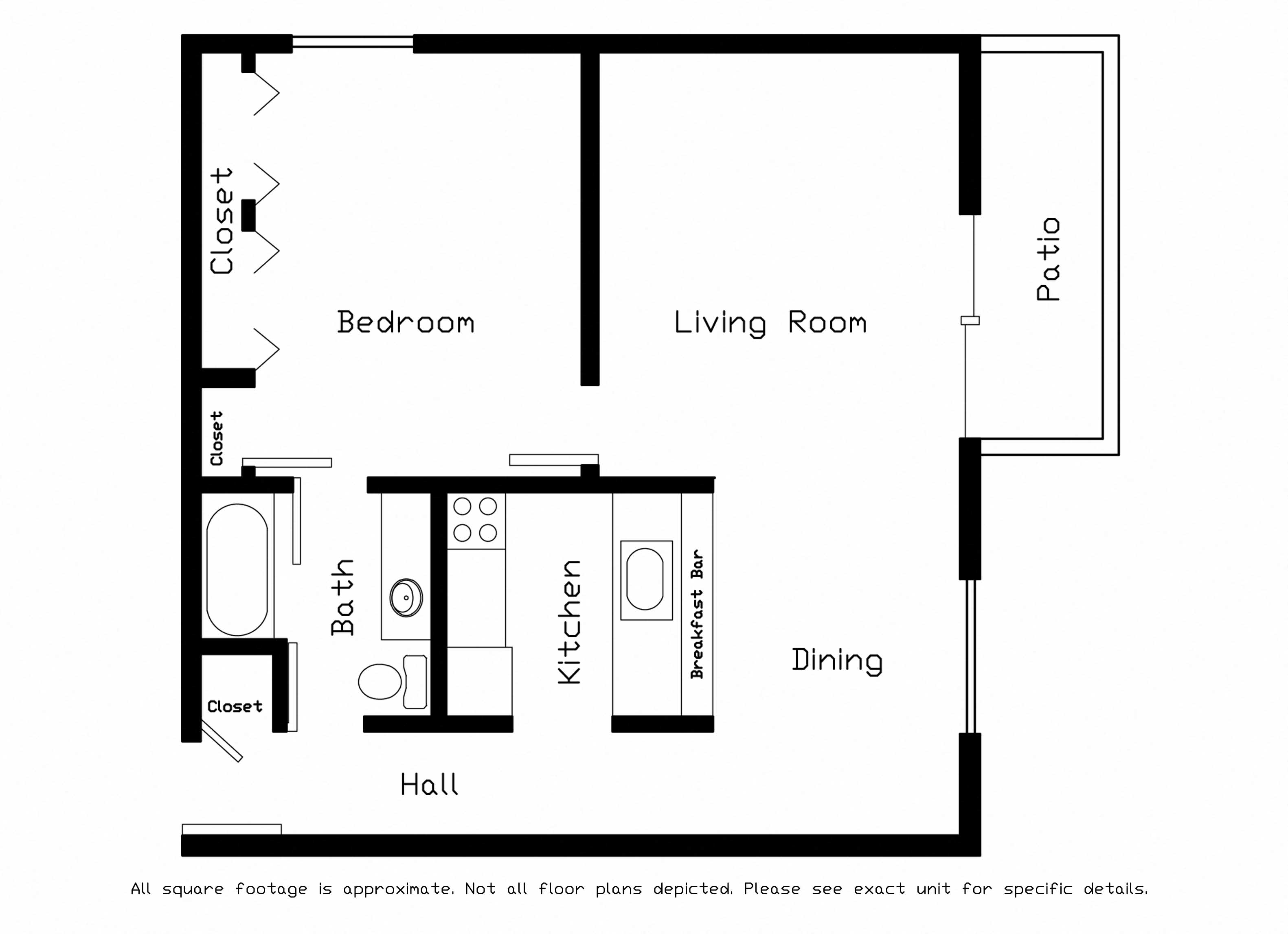 Remodeled One Bedroom