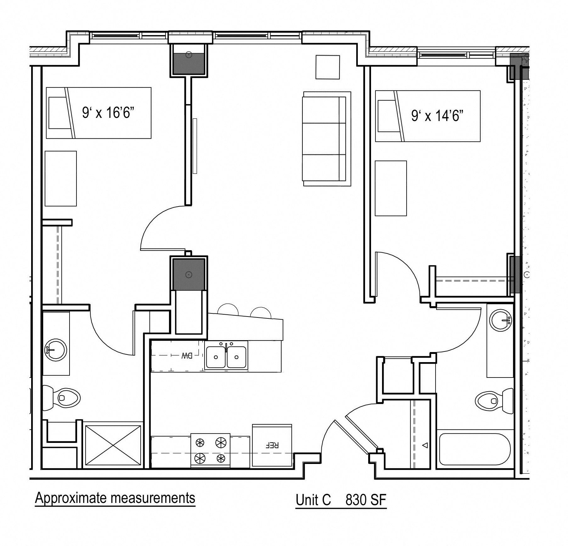 Floor Plans of Park Regent Apartments in Madison, WI