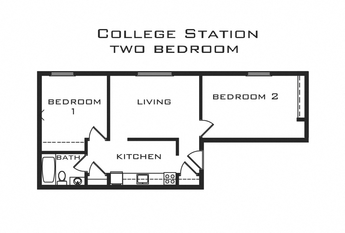 Two Bedroom / One Bath (Large)