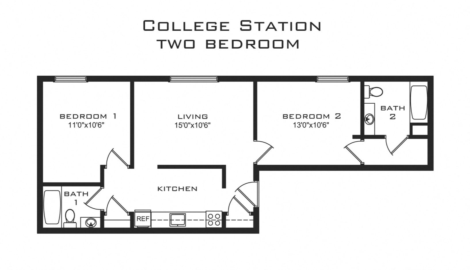 Two Bedroom / Two Bath