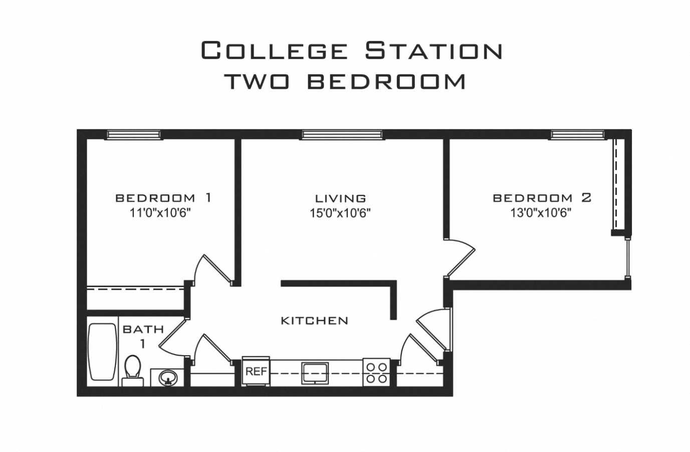 Two Bedroom / One Bath